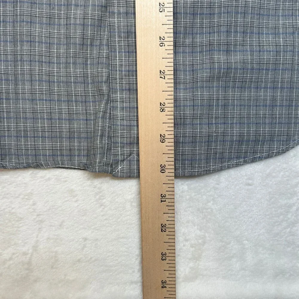 Polo Ralph Lauren Philip Shirt Mens Medium 15.5‎ 32-33 Grey Check Long Sleeve
